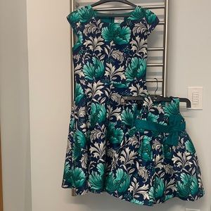 Matching mommy and me Christmas dresses. Sizes 2T with diaper cover and size 10